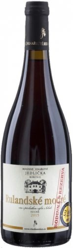 Rulandské modré, Rodinné vinařství Jedlička (2015)
